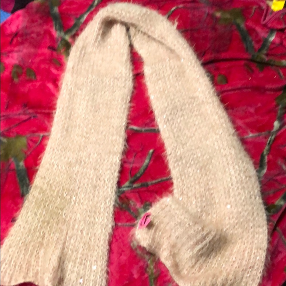 Winter scarf pink sparkly